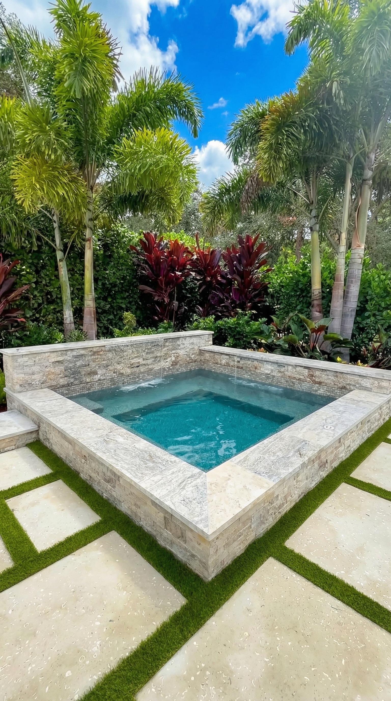 Luxury spa with tropical landscaping
